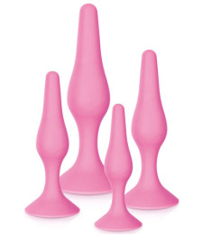 Coffret 4 plugs plaisir anal roses - CC5700900050